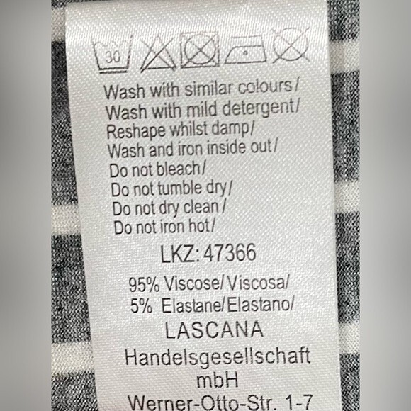 Venus Lascana Black Stripe Strapless Maxi Dress - Picture 7 of 8